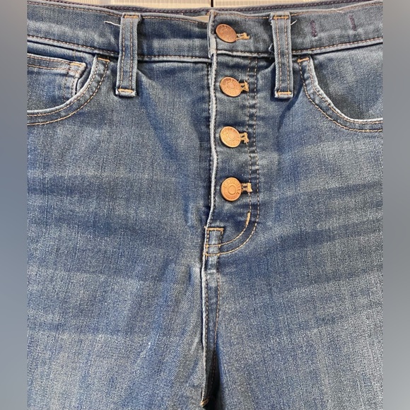 Madewell 10” Highrise Button Fly Skinny Jeans in Medium Wash, Size 27 - Picture 2 of 5